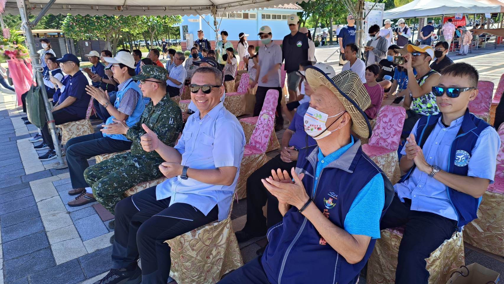 「海好有你 海廢不浪廢」金門環保局頂著35度高溫辦國家海洋日活動